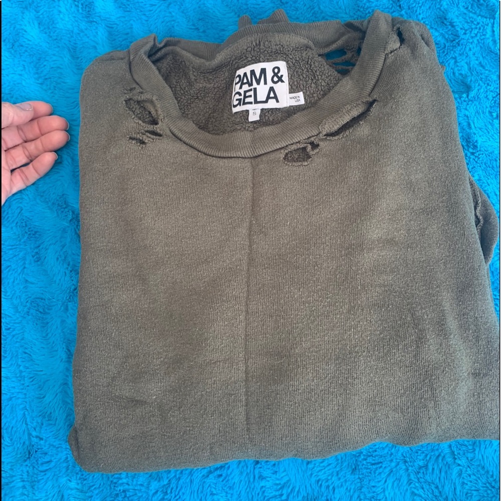 Pam & Gela distressed sweatshirt